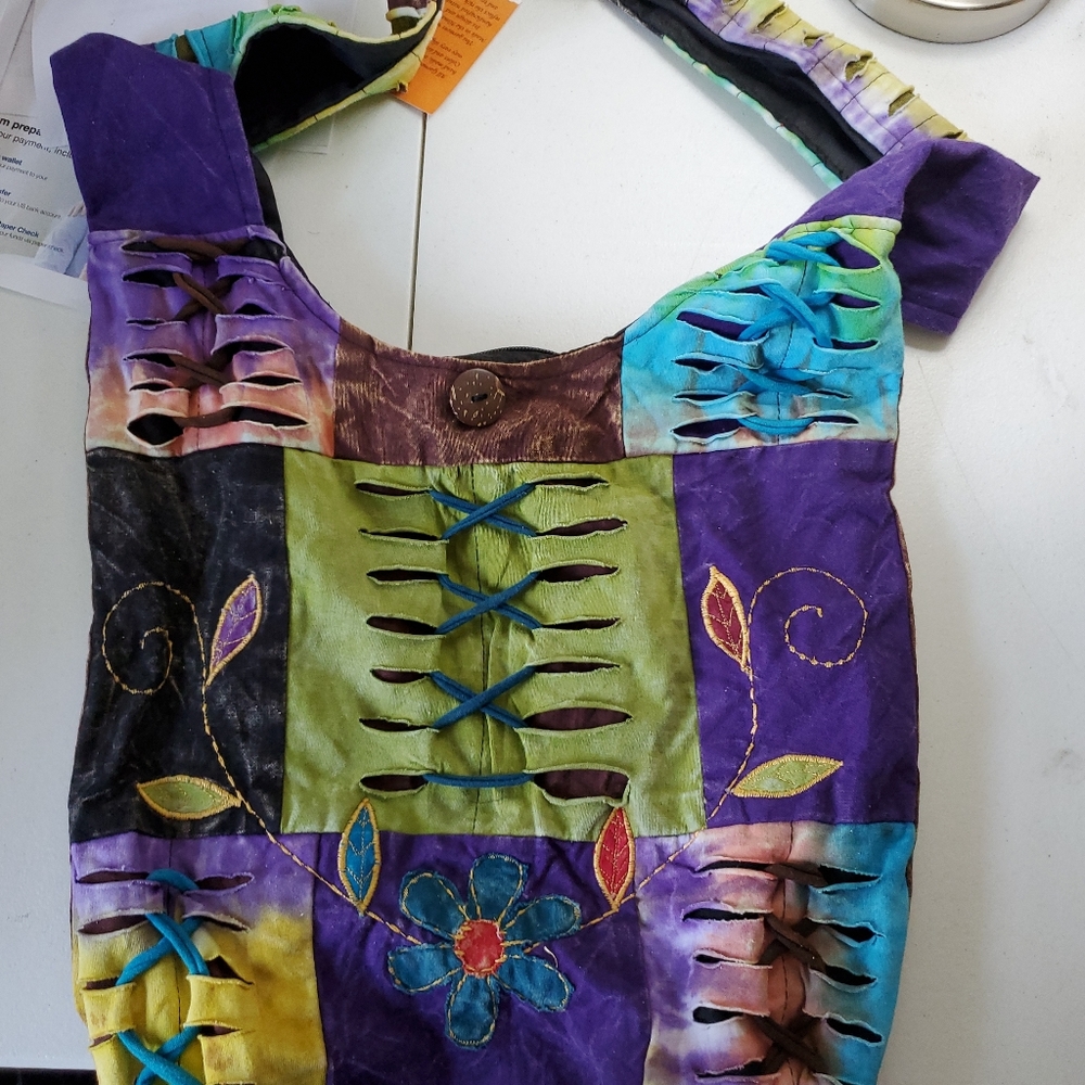 Large floral print bag